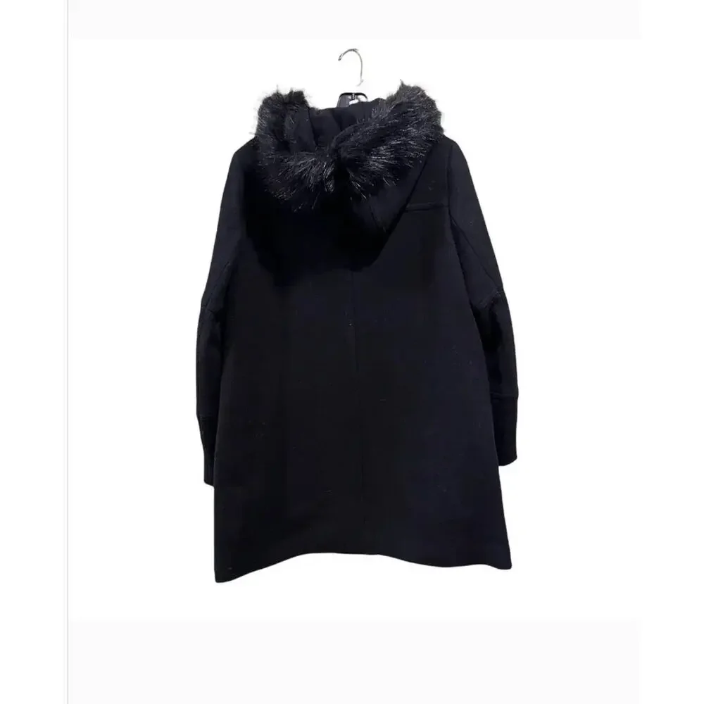 J Crew Chateau Parka Italian 4 4T Tall Black Stadium Cloth Wool J8374 J.Crew - Picture 5 of 8